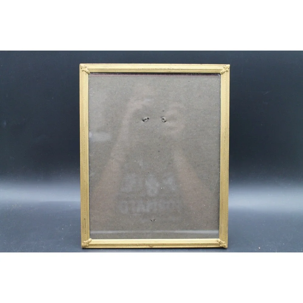 Vintage Brass Gold Tone Picture Frames Lot of 5 MCM Tabletop Hinged Mixed Sizes